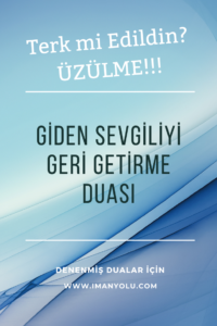 Geri Getirme Duası